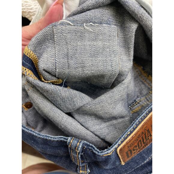 DSquared2 Skater Italy distressed patch Medium waist skinny Jean size 40 Small 4 - Picture 5 of 6